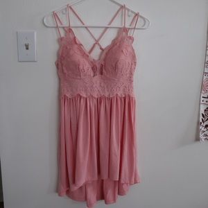 Zenana Lace Flowy Padded Tank